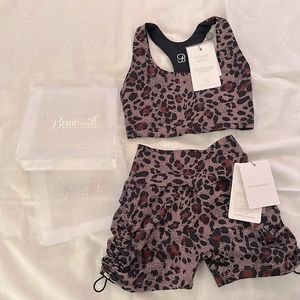 Matching Leopard Bombshell Workout Set